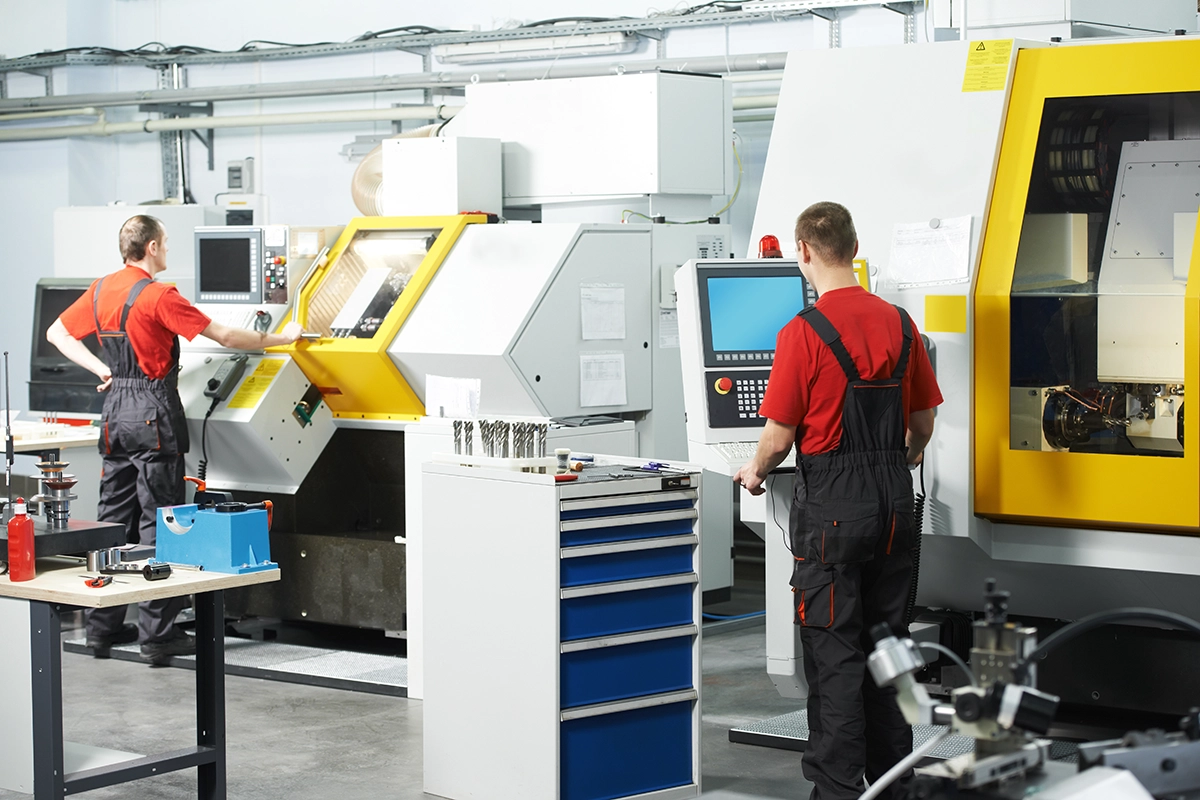 Inside the Manufacturing Hub – Operators Working with Machinery Factory_operators_working_with_machinery_Managed_Services_Australia